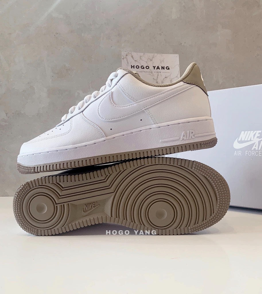 Hand-Crafted AF1 White/Taupe Custom Classic
