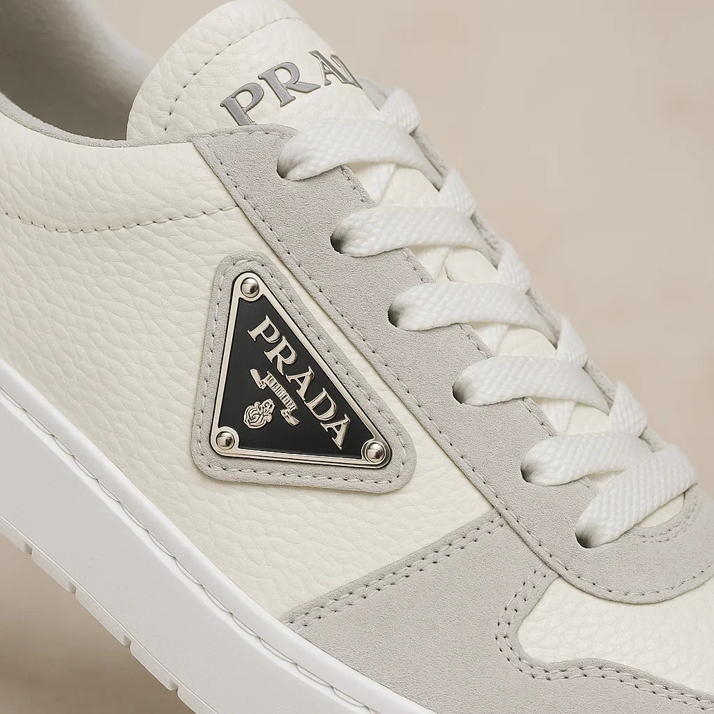 Pr∀da downtown leather sneakers