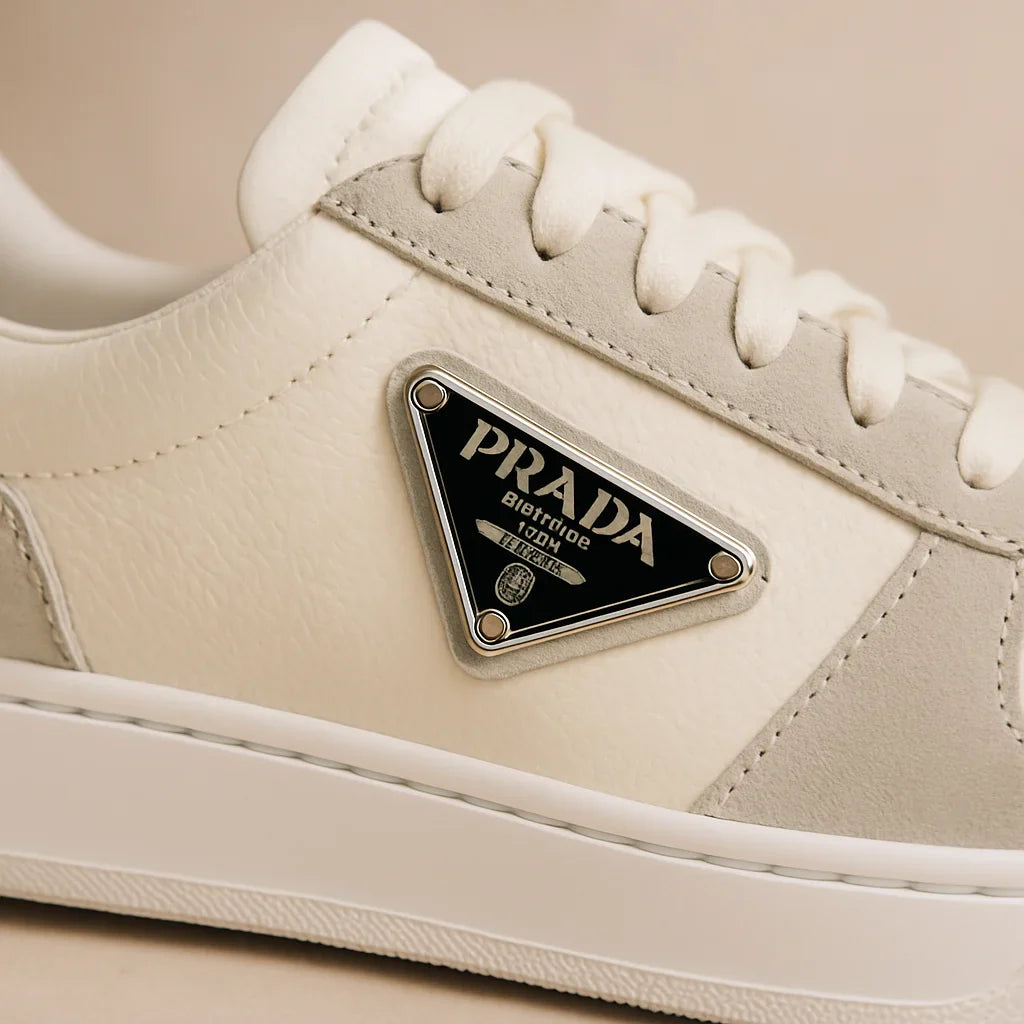 Pr∀da downtown leather sneakers