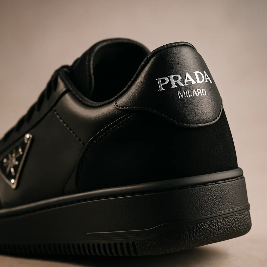 Pr∀da downtown leather sneakers