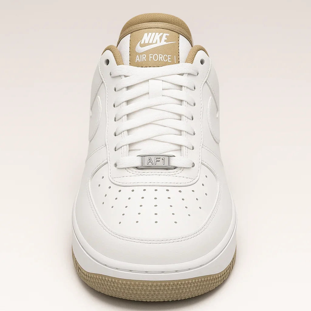 Hand-Crafted AF 1 White Taupe